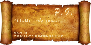 Pilath Iréneusz névjegykártya